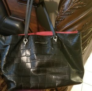 Diane Von Furstenberg Black leather purse $50